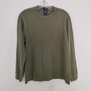 Gap Men's Thermal Shirt in Green Size Medium 100% Cotton Loungewear
